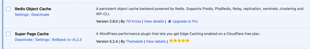 Historical WordPress cache plugins