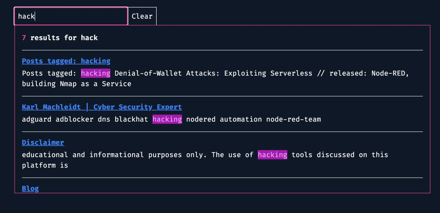 Building a static site search with Pagefind